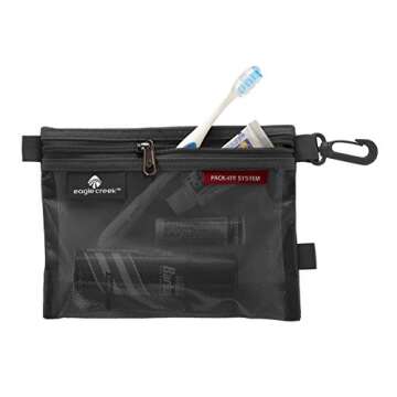 Eagle Creek Pack-It Original Suitcase Organizer Bags Set (3pcs) Made from Durable Water-Repellent Ripstop Fabric for Dry, Secure, Slim Packing, Black