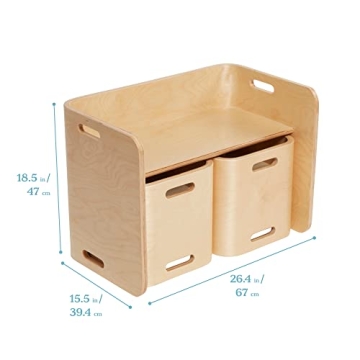 ECR4Kids Premium Bentwood Kids Table and Chair Set