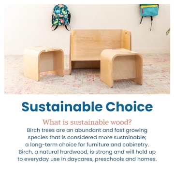 ECR4Kids Premium Bentwood Kids Table and Chair Set