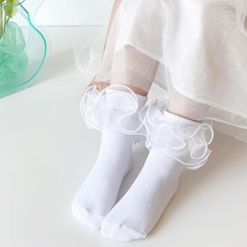 Elegant Girls Ruffle Lace Socks for Every Occasion