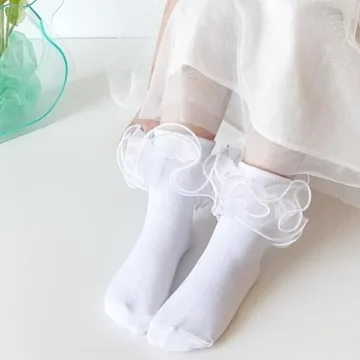 Elegant Girls Ruffle Lace Socks for Every Occasion