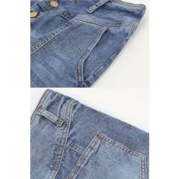 ebossy Women's High Rise Distressed Wash Denim Skirt A Line Swing Maxi Long Jean Skirts (X-Large, Li...