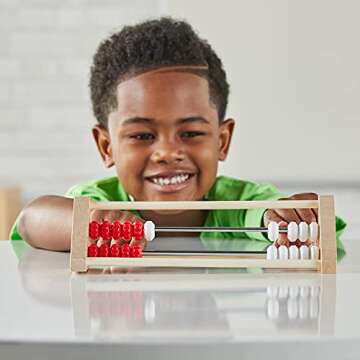 hand2mind 20 Bead Wooden Sensory Rekenrek, Abacus for Kids Math, Math Manipulatives Kindergarten, Counting Rack for Kids, Counters for Kids Math, Educational Toys for Elementary Kids (Set of 1)