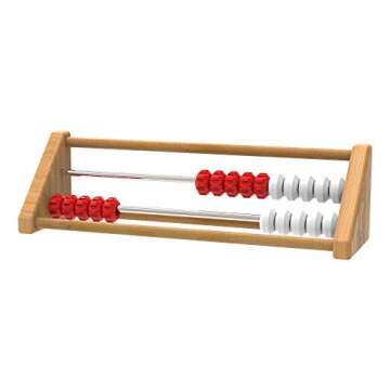 hand2mind 20 Bead Wooden Sensory Rekenrek, Abacus for Kids Math, Math Manipulatives Kindergarten, Counting Rack for Kids, Counters for Kids Math, Educational Toys for Elementary Kids (Set of 1)