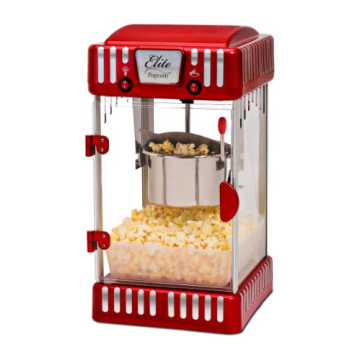 Elite Gourmet EPM-250# Electric Tabletop Popcorn Kettle Maker, Retro Carnival, Warming Light (2.5Oz,...