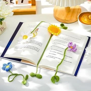 Handmade Flower Bookmark Set for Book Lovers