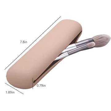 Veki Travel Makeup Brush Holder Silicone Compact Design