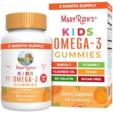 MaryRuth's Vegan Omega-3 Gummies for Kids - Sugar-Free Immune Support