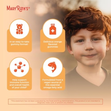 Vegan Omega-3 Gummies for Kids Sugar-Free Immune Support