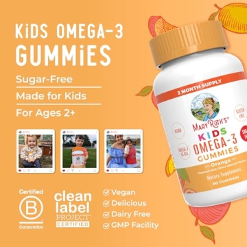 Vegan Omega-3 Gummies for Kids Sugar-Free Immune Support