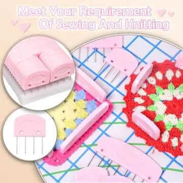 AnoleAir 25 Pcs Knit Blocking Pins Kit for Crafters