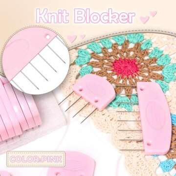 AnoleAir 25 Pcs Knit Blocking Pins Kit for Crafters