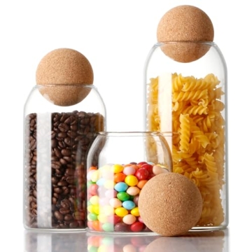 NUTRIUPS Glass Jar Set for Stylish Home Storage