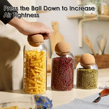 NUTRIUPS Glass Jar Set for Stylish Home Storage