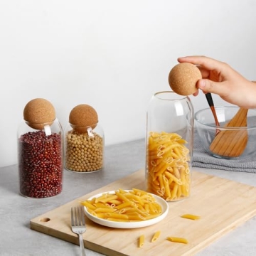 NUTRIUPS Glass Jar Set for Stylish Home Storage