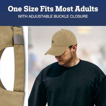 U.S. Polo Assn. mens U.s. Polo Assn. Washed Twill Cotton Adjustable Hat With Pony Logo and Curved Brim Baseball Cap, Khaki, One Size US