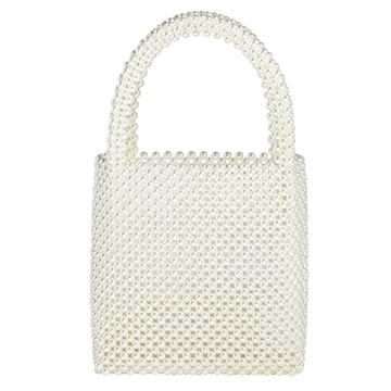 Grandxii Pearl Clutch Purse - Chic White Handbag for All