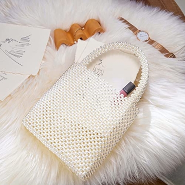 Grandxii Pearl Clutch Purse - Chic White Handbag for All