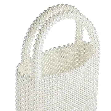 Grandxii Pearl Clutch Purse - Chic White Handbag for All