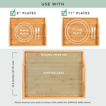 ROSSIE HOME Bamboo Lap Desk Set with Storage Basket - Natural