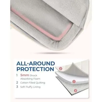 BAGSMART 15-16 inch Laptop Case Sleeve with Strap, Fluffy Padded Laptop Bag with Handle, Macbook Case Sleeve Fitted with Macbook Air/Pro 15.6 inch, Laptop Cover Fitted with Dell, HP, Lenovo