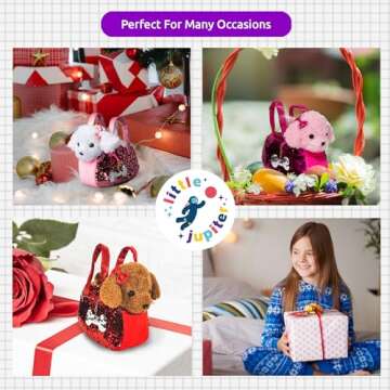 Little Jupiter Pet Plush Set with Sequins for Kids