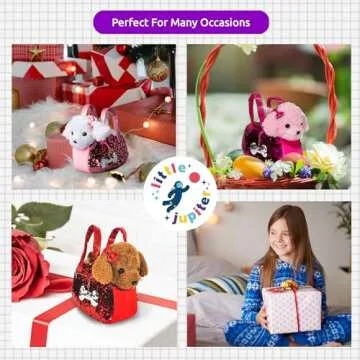 Little Jupiter Pet Plush Set with Sequins for Kids