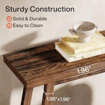 Tribesigns Farmhouse Console Entryway Table: 70.9 Inches All Wood Console Table for Entrance, 2 Tiers Narrow Long Behind Couch Sofa Table, Foyer Entry Table for Hallway, Living Room, Brown