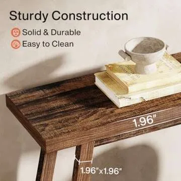 Tribesigns Farmhouse Console Entryway Table: 70.9 Inches All Wood Console Table for Entrance, 2 Tiers Narrow Long Behind Couch Sofa Table, Foyer Entry Table for Hallway, Living Room, Brown