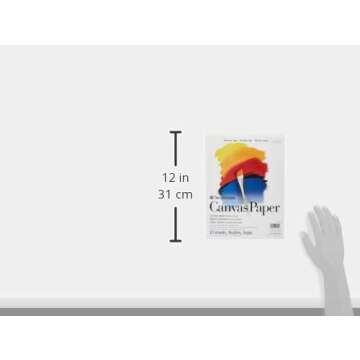Strathmore 200 Series Canvas Paper, Tape Bound Pad, 9x12 inches, 10 Sheets (115lb/187g) - Artist Pap...