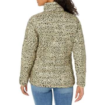 Amazon Essentials Women's Lightweight Long-Sleeve Water-Resistant Packable Puffer Jacket (Available in Plus Size), Light Camel Leopard Print, XX-Large