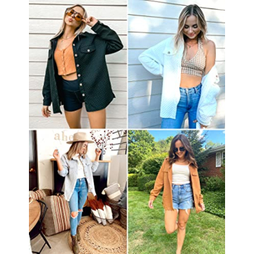 Stylish ZESICA Women's Lightweight Shacket for All Seasons