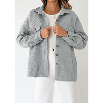 Stylish ZESICA Women's Lightweight Shacket for All Seasons