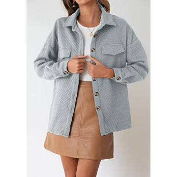 Stylish ZESICA Women's Lightweight Shacket for All Seasons