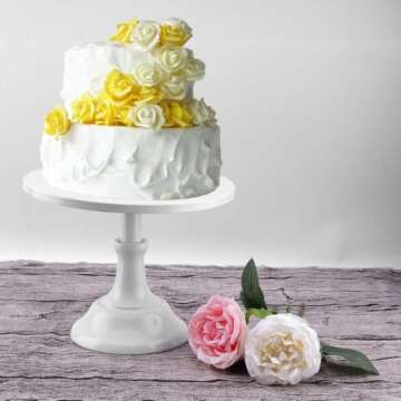 Elegant 10 Inch White Cake Stand for All Occasions