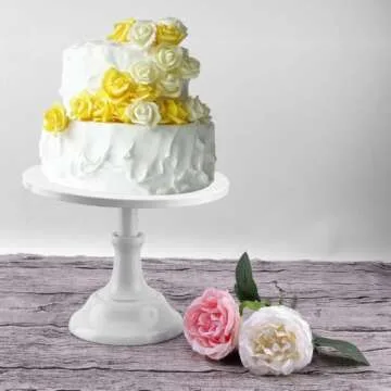 Elegant 10 Inch White Cake Stand for All Occasions