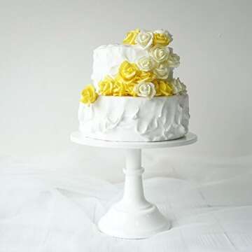 Elegant 10 Inch White Cake Stand for All Occasions