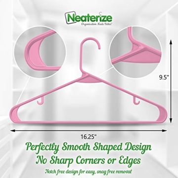 Durable NEATERIZE Clothes Hangers 20 Pack - Space Saving & Stylish