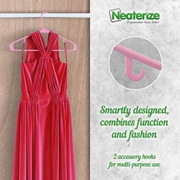 Durable NEATERIZE Clothes Hangers 20 Pack - Space Saving & Stylish