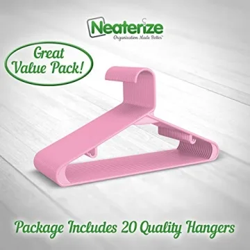 Durable NEATERIZE Clothes Hangers 20 Pack - Space Saving & Stylish