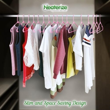 Durable NEATERIZE Clothes Hangers 20 Pack - Space Saving & Stylish