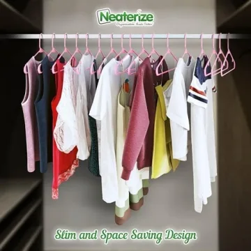 Durable NEATERIZE Clothes Hangers 20 Pack - Space Saving & Stylish