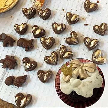 Palksky Mini Heart Silicone Baking Mold for Treats