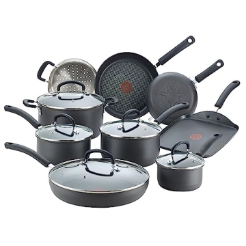 T-fal Ultimate 14 Piece Nonstick Cookware Set - Durable, Oven Safe, Dishwasher Safe
