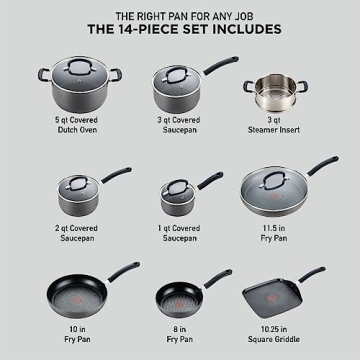 T-fal Ultimate 14 Piece Nonstick Cookware Set