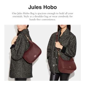 COACH Jules Hobo Shoulder Bag, Wine Multi
