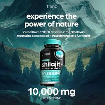 Thinbi Pure Himalayan Shilajit 10000mg Maximum Potency