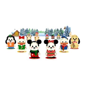 Lovepop Disney's Holiday Pop-Up Card - Paper Advent Calendar - 3D Christmas Greeting - Mickey and Friends 6.45" x 4.84" x 2.2" Tree Adventure - Countdown Box