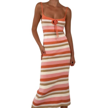 Stylish ROAONOCOMO Crochet Knit Maxi Dress for Women