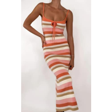 Stylish ROAONOCOMO Crochet Knit Maxi Dress for Women